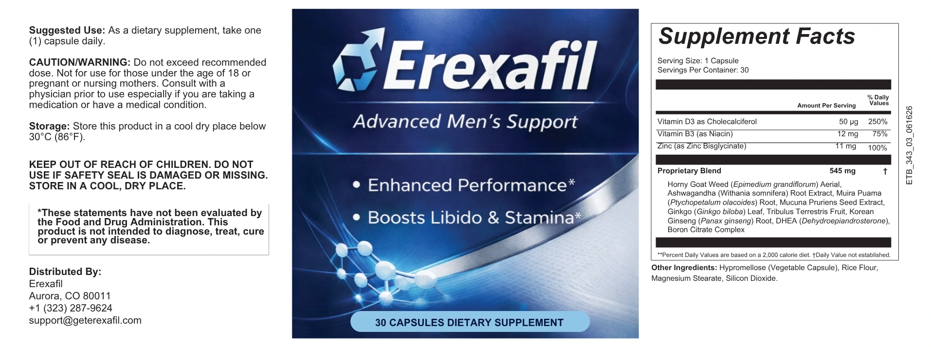 Erexafil Label